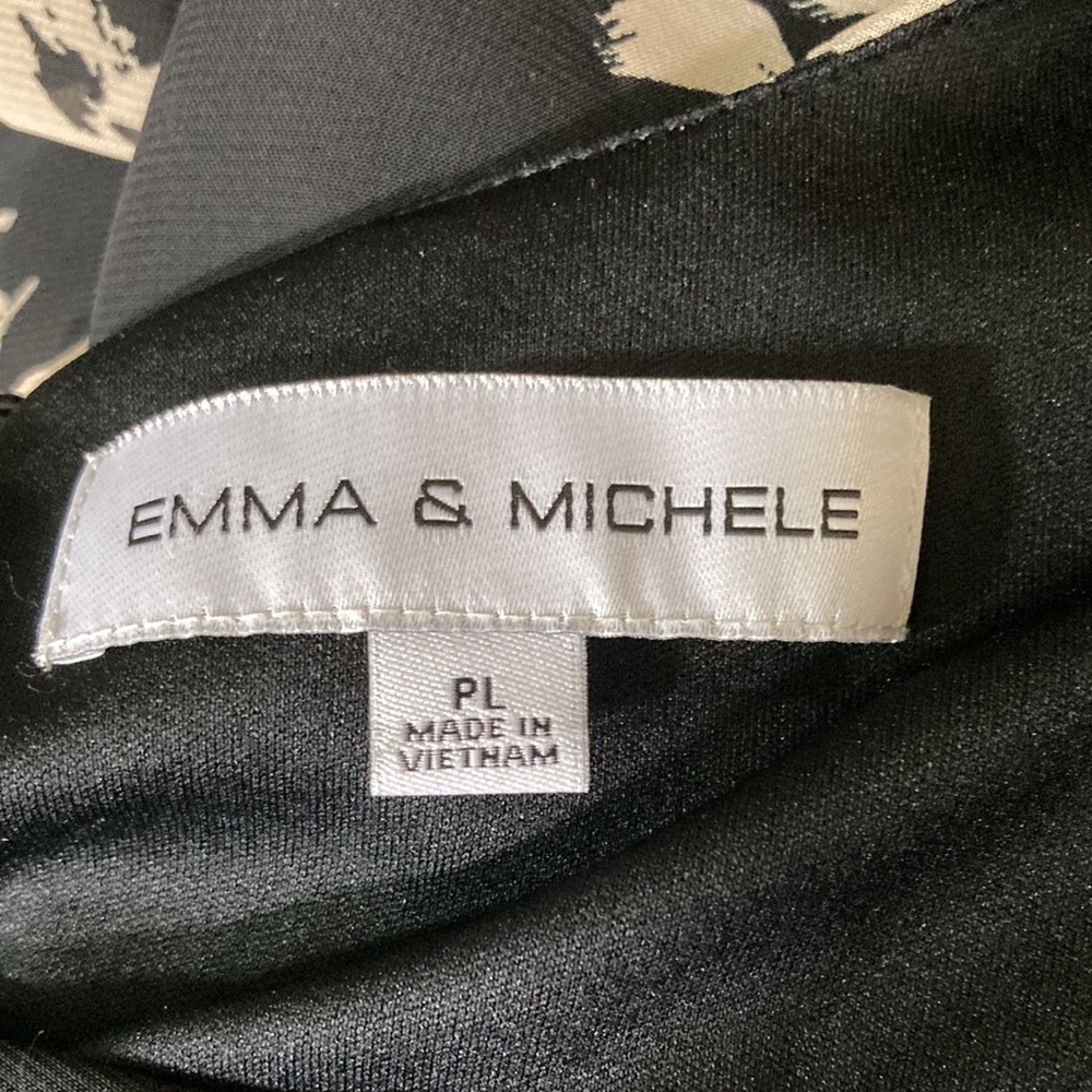 Emma & Michele Black Floral Sleeveless Dress Size PL - Picture 8 of 9